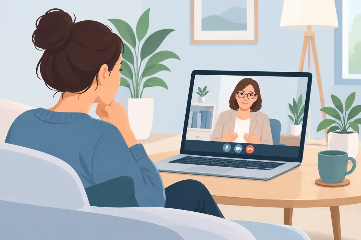 Online Psychotherapie Videosprechstunde nutzen